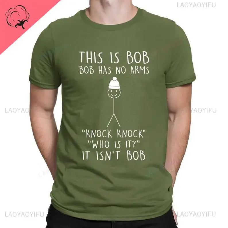 This Is Bob Stickman Joke Tee 😂🎭 Funny Vintage Cotton Graphic Shirt - ThiGui