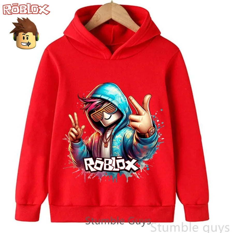 Roblox Autumn Kids Hoodie 🎮🍂 Trendy Game Graphic Sweatshirt - ThiGui