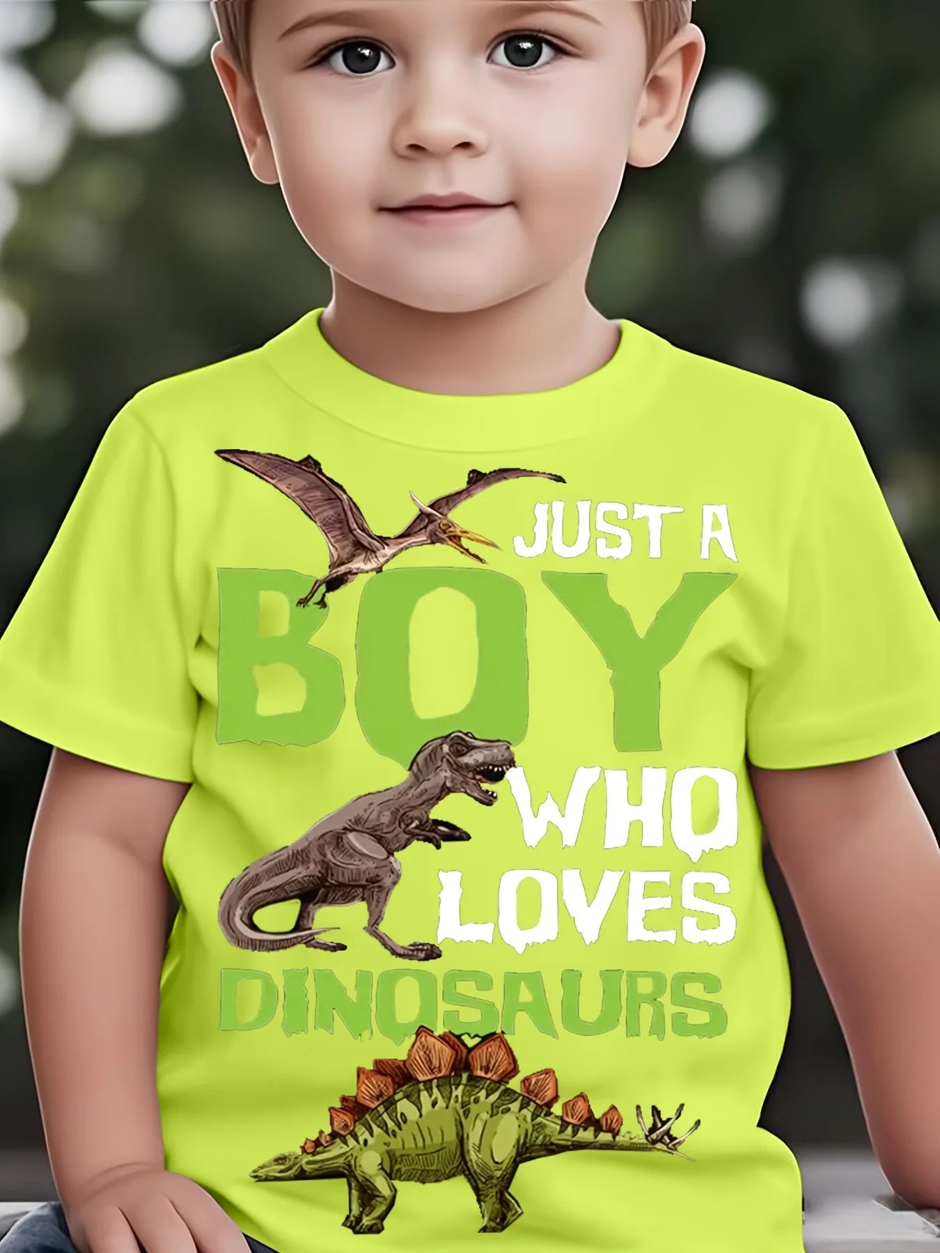🦖 Cool Dino Vibes! Boys’ Lightweight Cartoon Dinosaur Tee (Ages 3–9) 🧢 - ThiGui