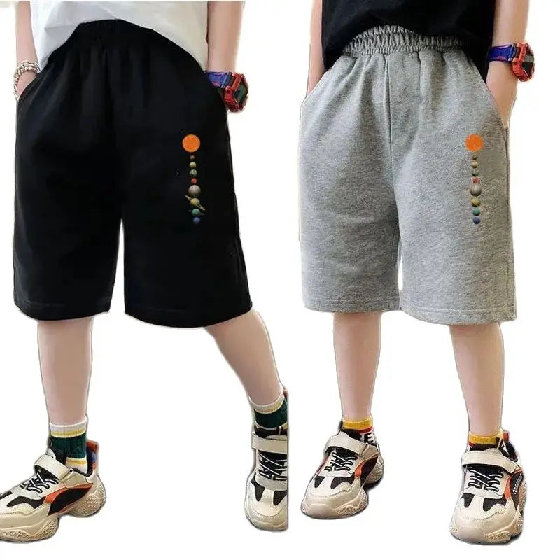 🌌 🚀 Space-Themed Summer Shorts for Boys – Comfy Cotton, Cool Design & Handy Pockets! 🌞👦🚀🩳 - ThiGui