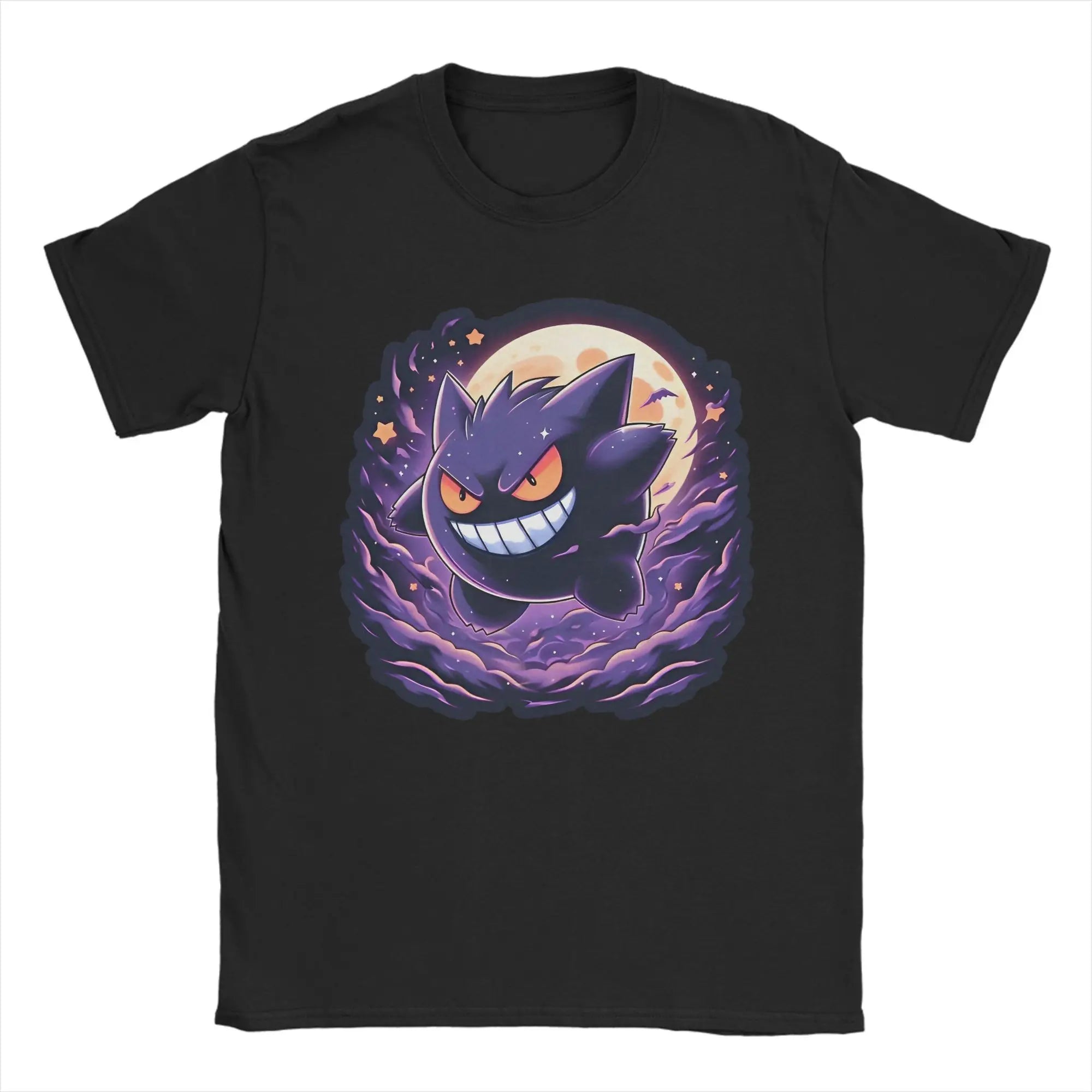 🟣 Cool Manga Ghost Cotton Tee 👕 Street Style for Trendy Boys - ThiGui