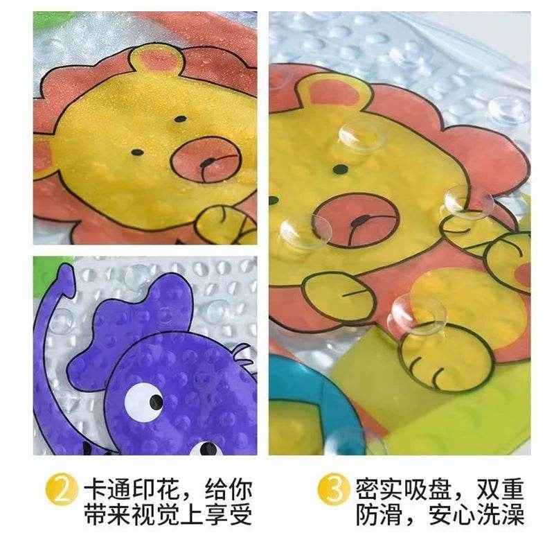 🐾 Safe, Sweet & Splash-Ready – Cartoon Suction Bath Mat for Kids Who Love Bathtime Fun! - ThiGui
