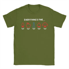 I’m Fine Everything’s Fine Gamer Tee 🎮🔥 100% Cotton Men’s T-Shirt - ThiGui