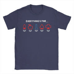 I’m Fine Everything’s Fine Gamer Tee 🎮🔥 100% Cotton Men’s T-Shirt - ThiGui