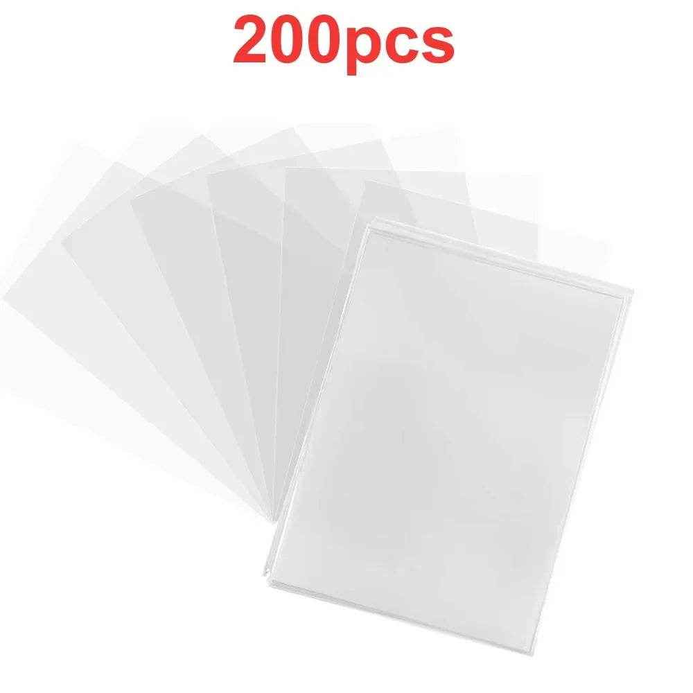 🛡️ Keep Those Precious Cards Safe: 100pcs Transparent Durable Card Sleeves for Boys Who Love Their Collections - ThiGui