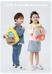 🚧👷‍♂️ Excavator Plush Backpack – Soft & Fun Schoolbag for Tiny Construction Fans! 🎒💛 - ThiGui