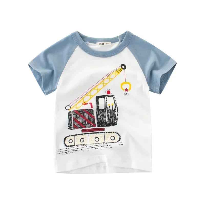 🚧 Dig Into Fun! Excavator Cartoon Tee for Little Builders (2–10Y) - ThiGui
