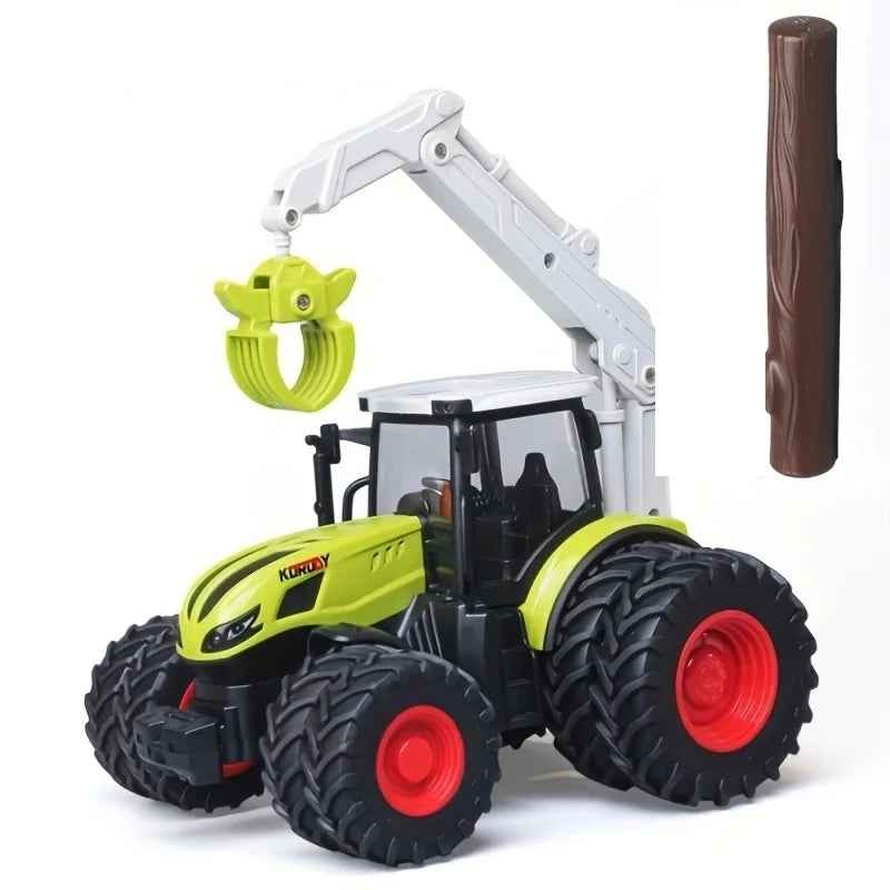 🚜 Big Wheels, Bright Lights – Farm Tractor Toy with Sounds & Trailer Fun! 🎶🌾 - ThiGui
