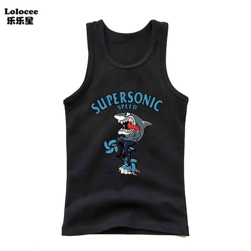🦈 Cool Shark Power! Boys’ Summer Tank That Roars with Style - ThiGui