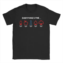 I’m Fine Everything’s Fine Gamer Tee 🎮🔥 100% Cotton Men’s T-Shirt - ThiGui