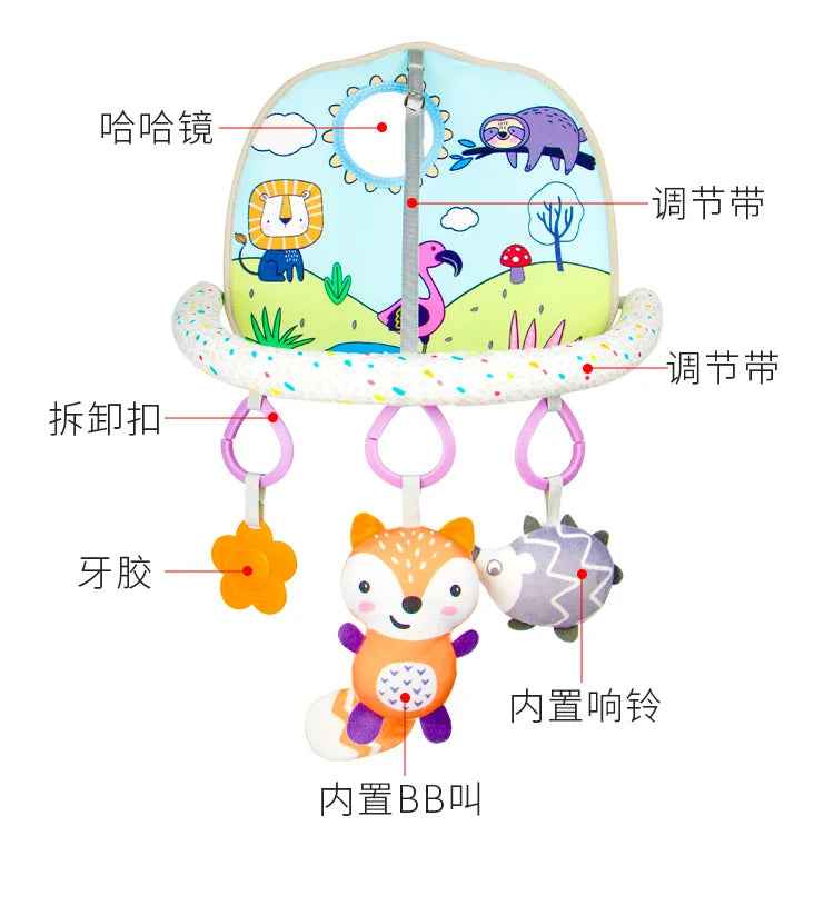 🍼 Car Seat Activity Toy – Kick, Grab & Explore on the Go! 🚗🎠 - ThiGui