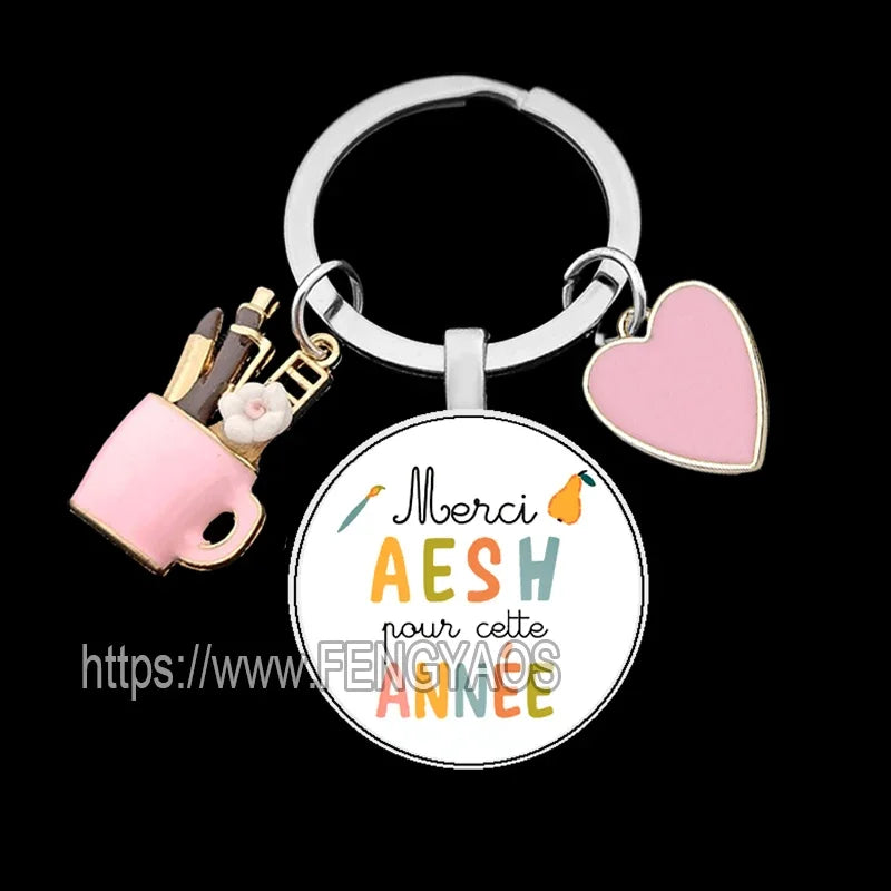 🧡 Merci Keychain – A Lovely Little Thank You for Amazing Teachers & Classroom Heroes! 🎁 - ThiGui