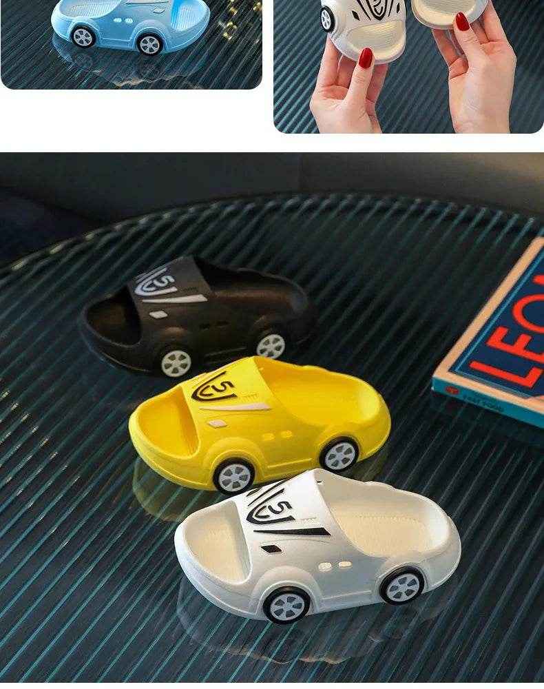 👟Vroom Vroom! Cool Cartoon Car Slippers for Boys – Comfy, Grippy & Super Fun! - ThiGui