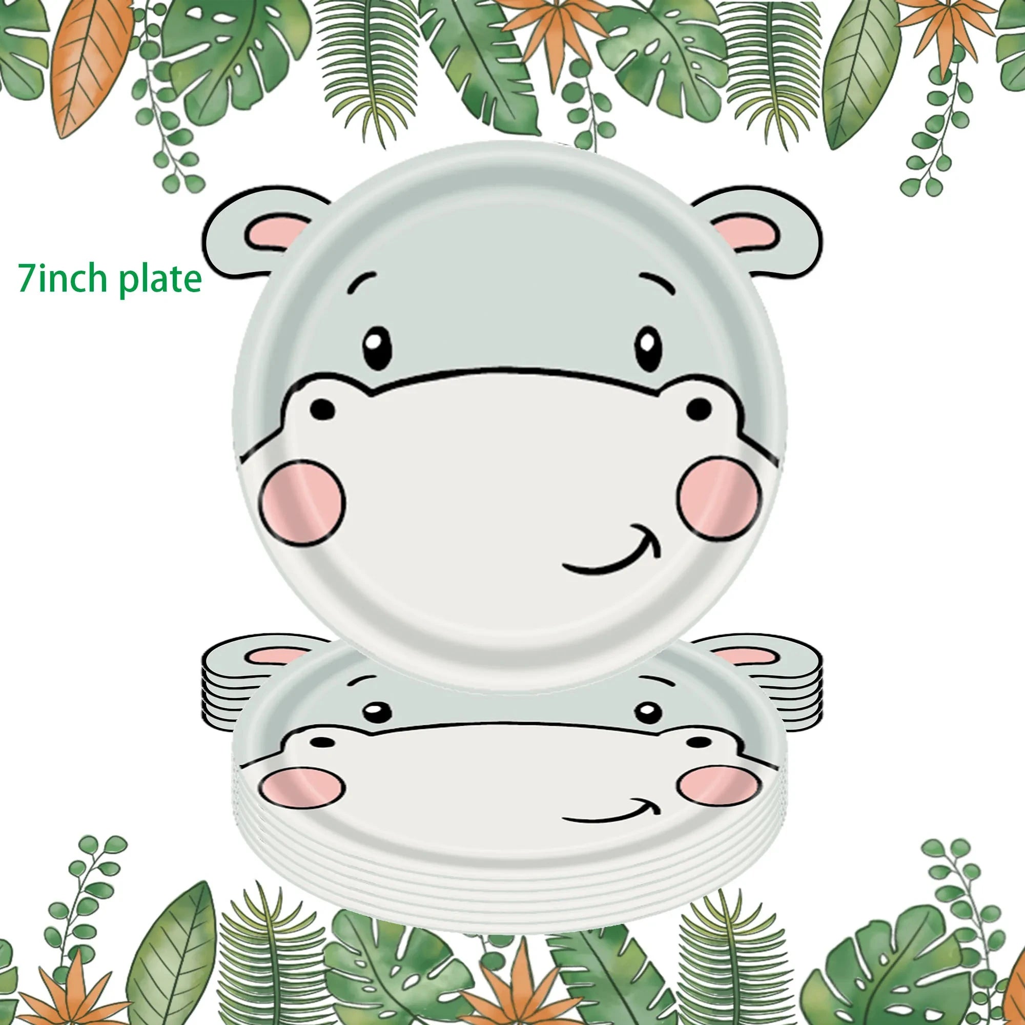 🦁🦓 Jungle Safari Party Tableware – Wild Fun for Little Explorers! 🎂🐘 - ThiGui