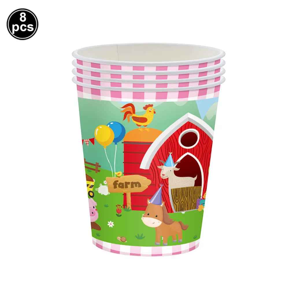 🐷Oink, Moo, Baa – Adorable Farm Animals Tablecloth for a Barnyard Bash! 🐮🐑 - ThiGui
