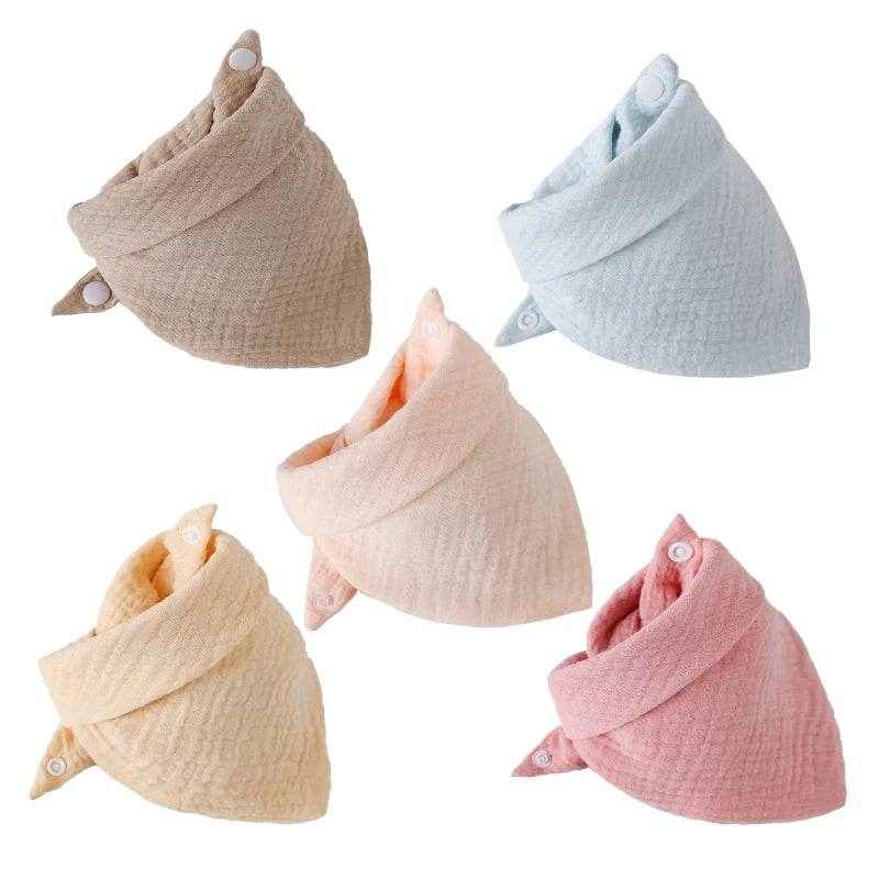 🍼Stylish & Soft! 5-Pack Baby Boy Bandana Bibs for Dribbles, Feeds & Cuddles - ThiGui