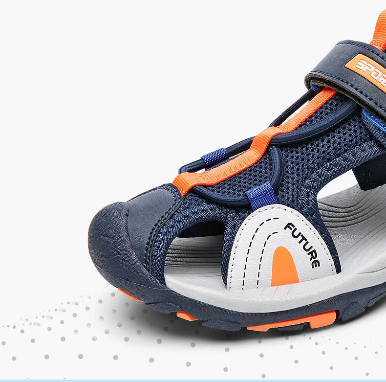 🏝️ Summer-Ready Comfort! Soft Leather Sandals for Boys Who Love to Move 👟☀️ - ThiGui