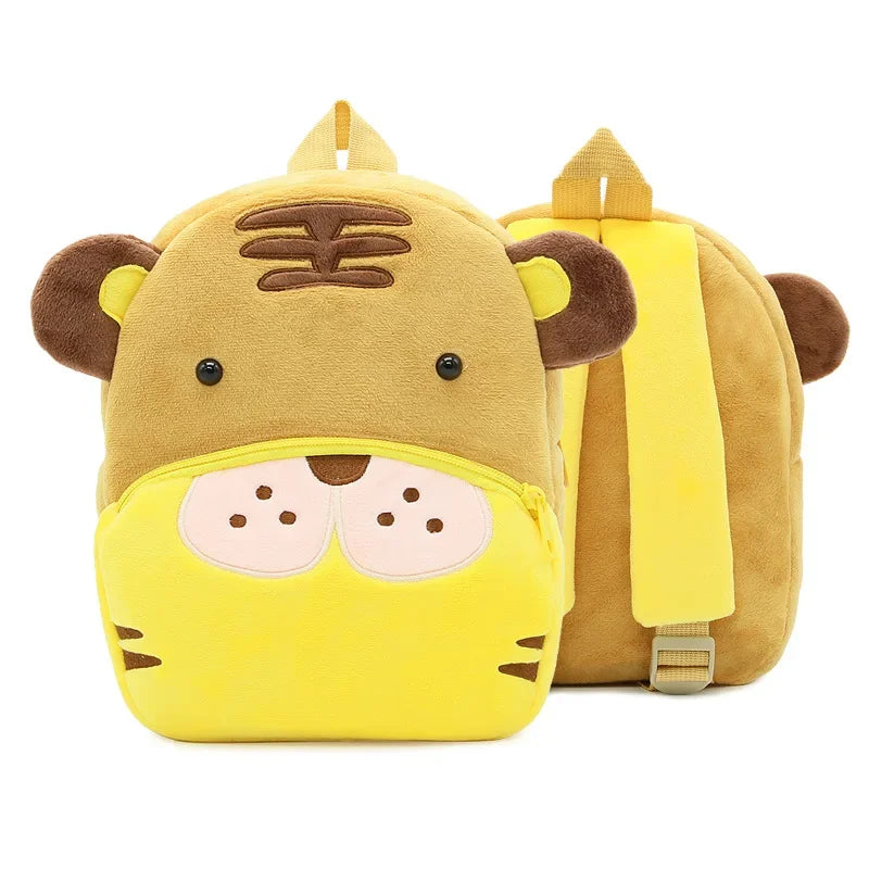 🦁 Cuddly Animal Backpack – Soft Plush Bag for Little Adventures! 🎒💛 - ThiGui
