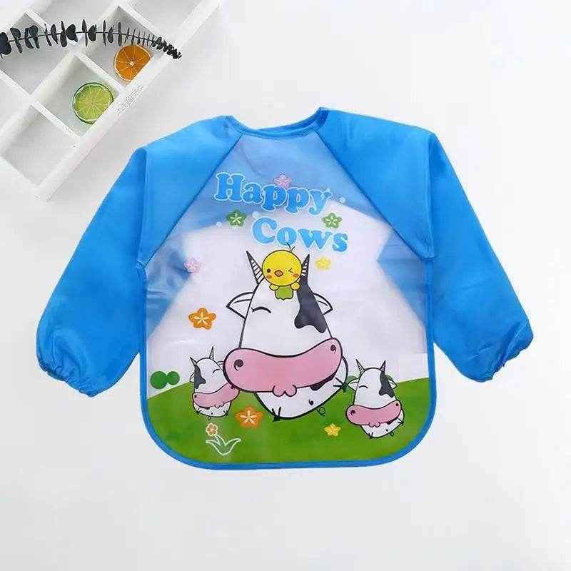 🍼Mess-Free Mealtimes with This Adorable Waterproof Long Sleeve Bib! - ThiGui