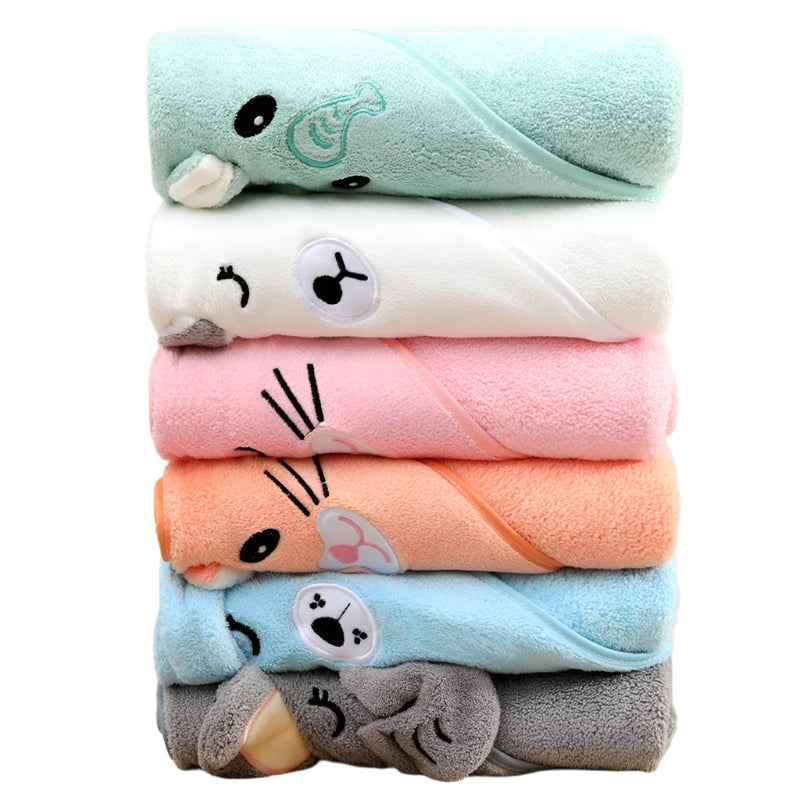 💤 Baby Snuggle Hooded Towel – Ultra-Soft Wrap for Sweet Little Dreamers 🌙🛁 - ThiGui
