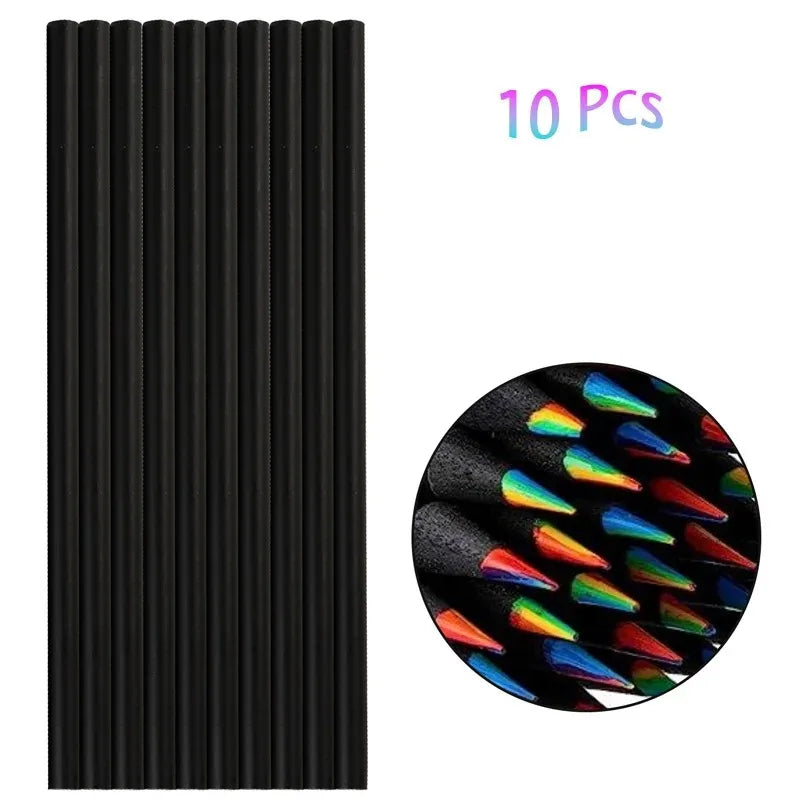 🌈 Magic Rainbow Pencils – 10-Pack for Colourful Doodles & Creative Fun ✏️✨ - ThiGui
