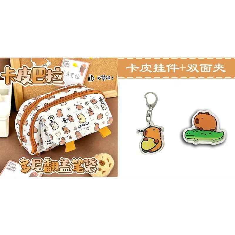 🎨Capy-Cool Pencil Pouch – Big, Fun & Organised with Adorable Capybara Style - ThiGui