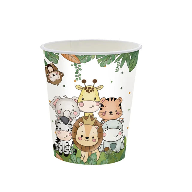 🦁🦓 Jungle Safari Party Tableware – Wild Fun for Little Explorers! 🎂🐘 - ThiGui