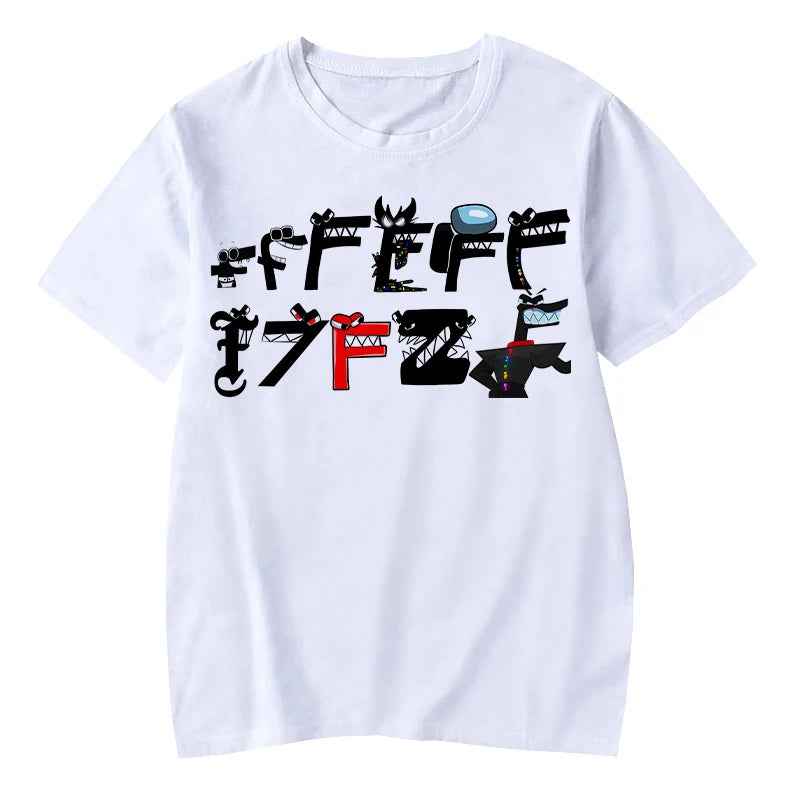 🔠 Alphabet Lore in 3D! Oversized Cartoon Tee for Boys & Girls - ThiGui