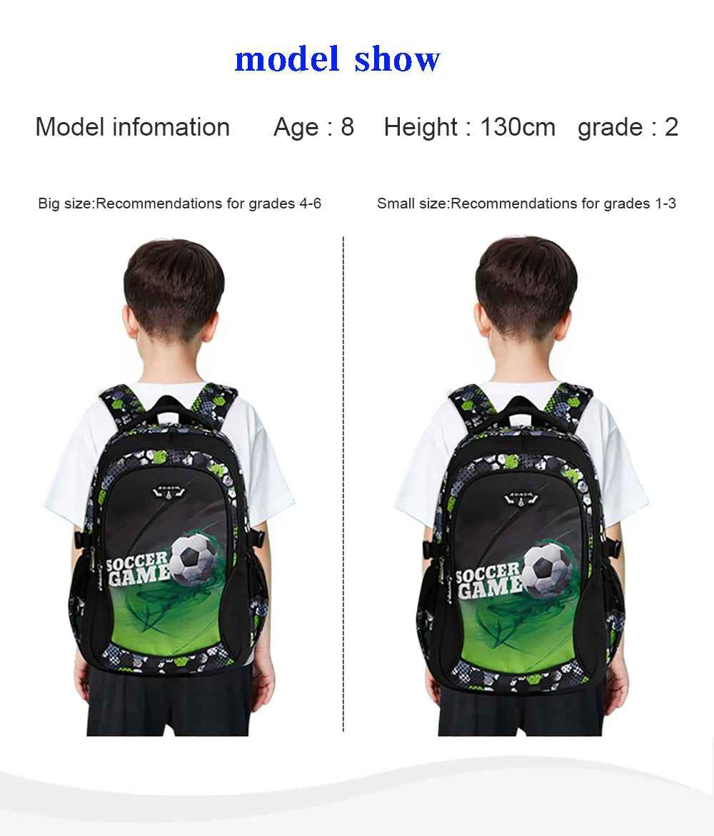 ⚽ Trendy Football & Anime Backpack – A Hit With Boys Aged 6–12! 🎒🔥 - ThiGui