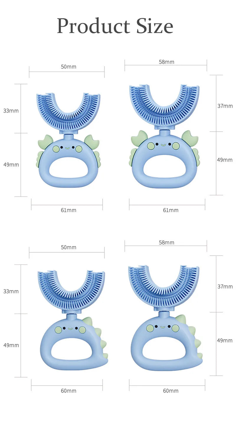 🪥🧸 360° U-Shaped Cartoon Toothbrush – Gentle, Fun & Perfect for Little Smiles! 🌟👶 - ThiGui