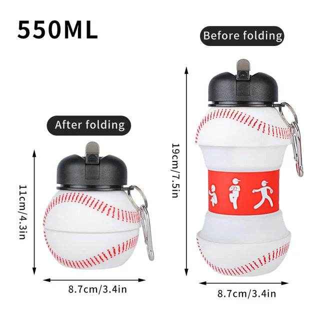 💧Foldable Sports Ball Water Bottle for Boys That’s Fun Practical and Perfect for School or Play - ThiGui