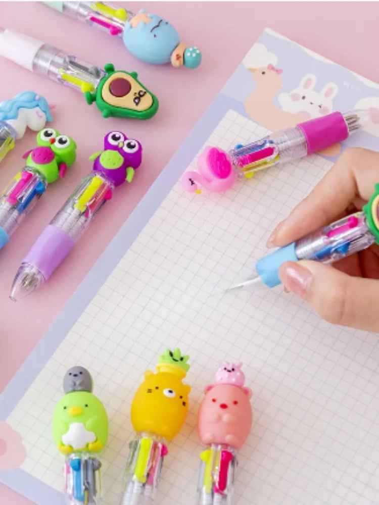 🖊️Magical 4-Color Cartoon Pens – The Ultimate Fun Writing Buddy for Creative Boys - ThiGui
