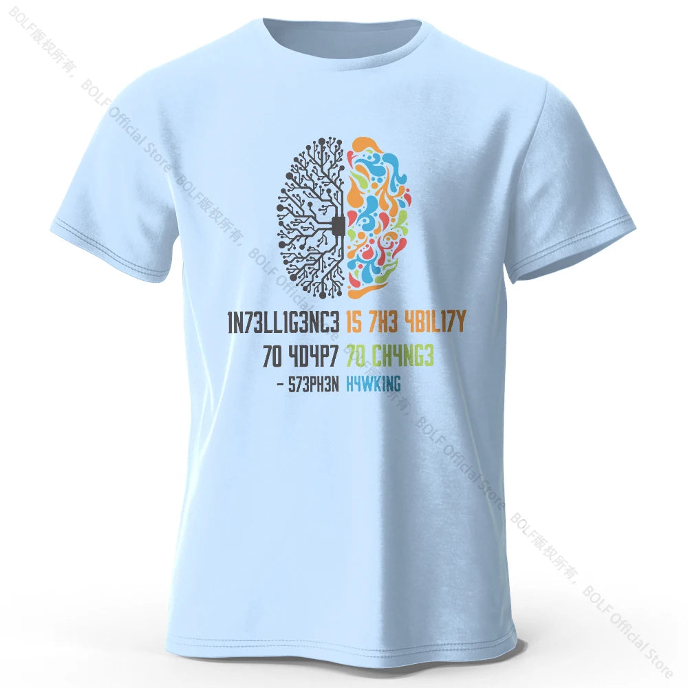 Brain Power Cotton Tee 🧠✨ Funny Soft & Breathable Unisex T-Shirt - ThiGui
