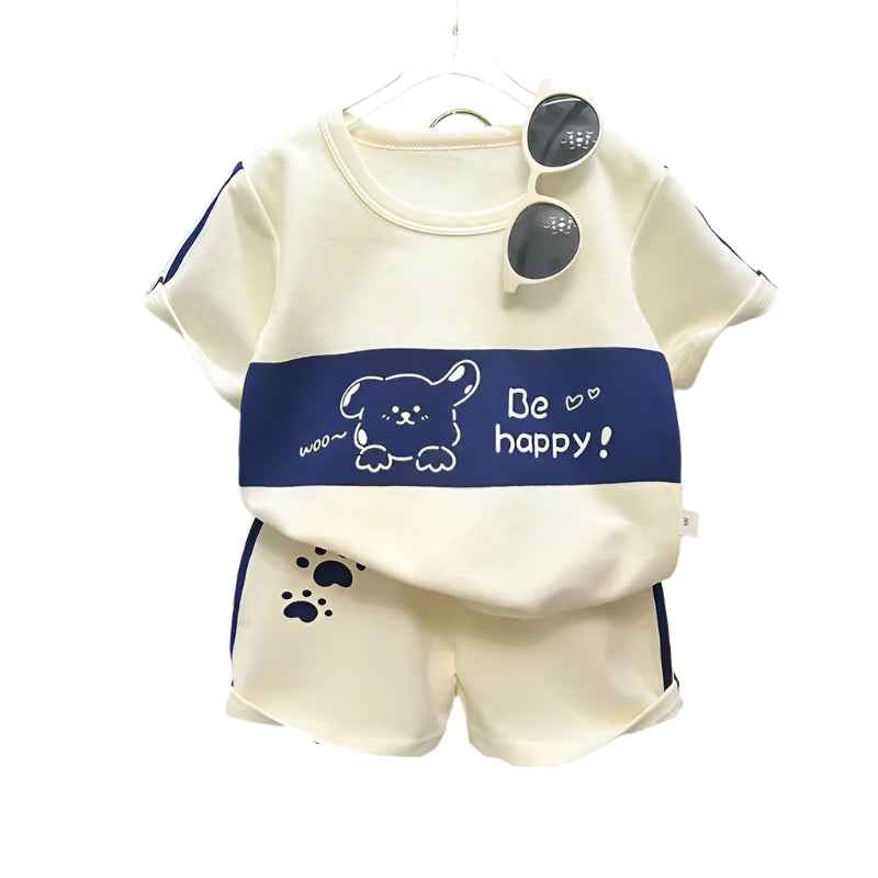 🩳Striped Summer Charm – Comfy Short Sleeve Set for Stylish Little Movers! - ThiGui