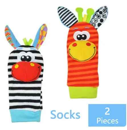🧦Cuddly Animal Rattle Socks & Wristbands – Fun Discovery for Curious Babies! - ThiGui
