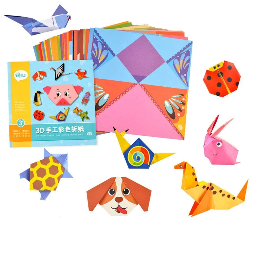 🦁 108-Page Origami Fun Book – Creative Animal Folding for Little Hands! 🧠✂️ - ThiGui
