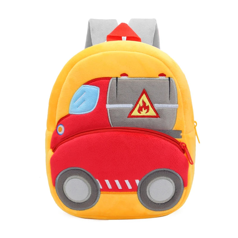 🚧👷‍♂️ Excavator Plush Backpack – Soft & Fun Schoolbag for Tiny Construction Fans! 🎒💛 - ThiGui