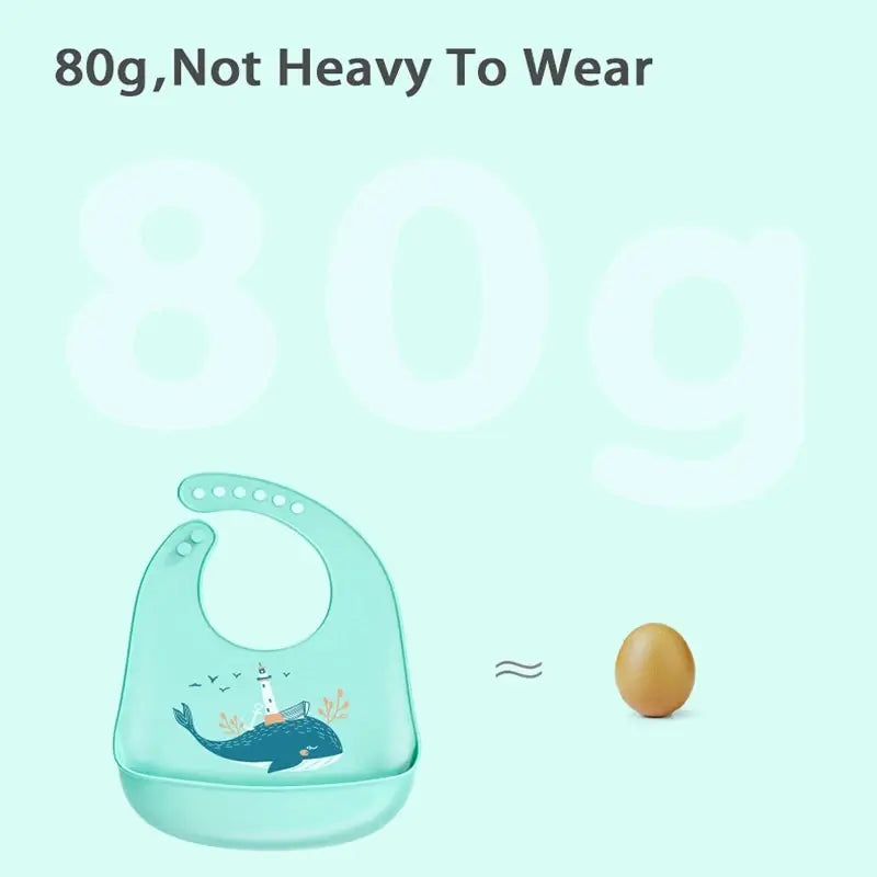 🍽️ Mess-Free Mealtimes – Soft Silicone Baby Bib with Food Catcher! 🍼✨ - ThiGui