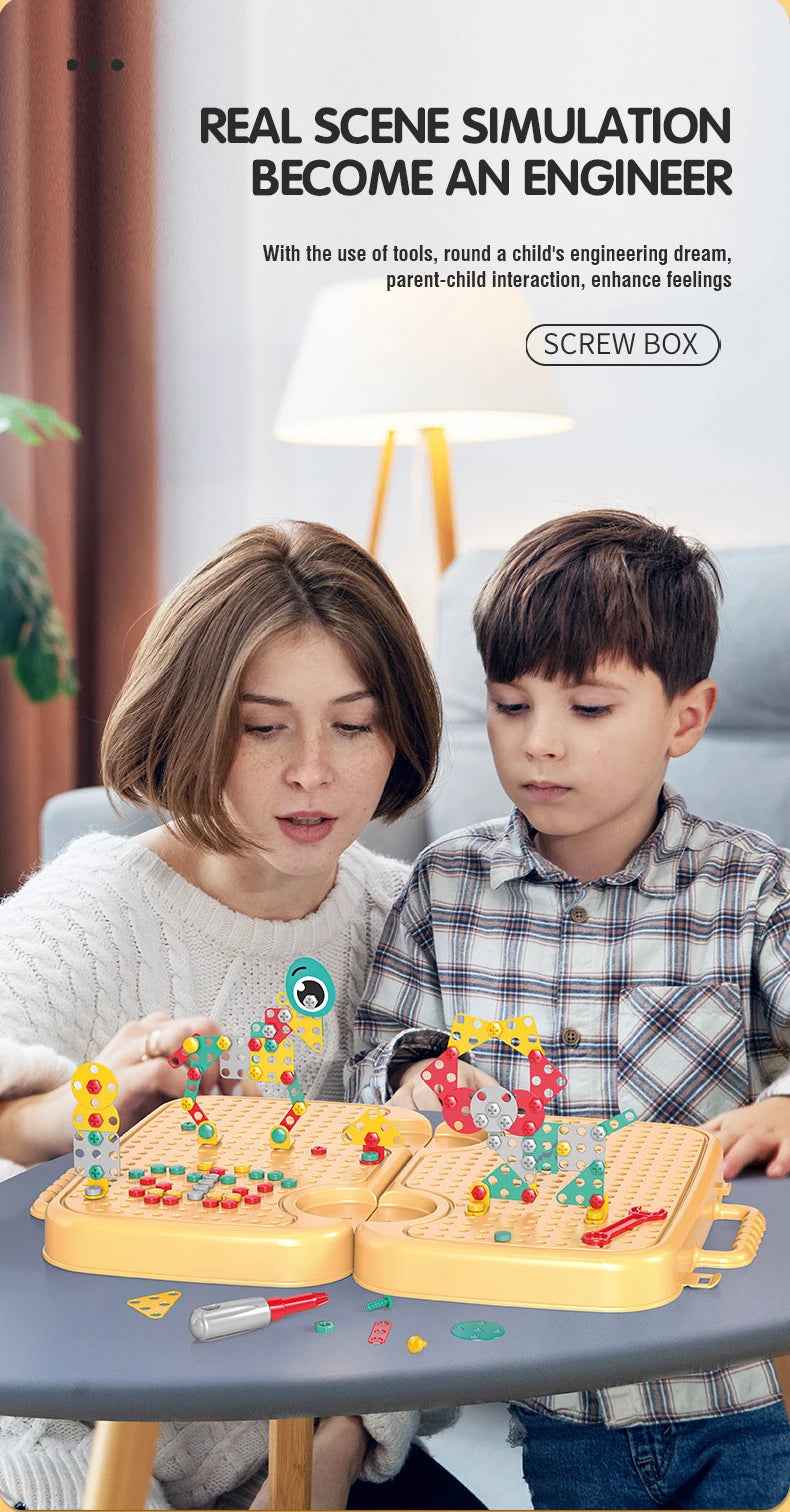 🔩 Build Big Ideas – Montessori Toolbox & 3D Puzzle Set for Young Makers 🧰🧠 - ThiGui