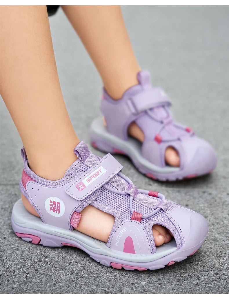 🏝️ Summer-Ready Comfort! Soft Leather Sandals for Boys Who Love to Move 👟☀️ - ThiGui