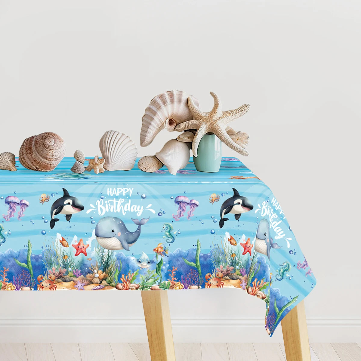 🐙🌊 Under the Sea Party Tableware – Ocean Fun for First Birthdays & Baby Showers! 🎂🐢 - ThiGui