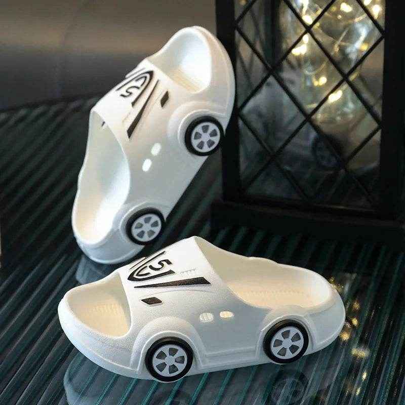 👟Vroom Vroom! Cool Cartoon Car Slippers for Boys – Comfy, Grippy & Super Fun! - ThiGui