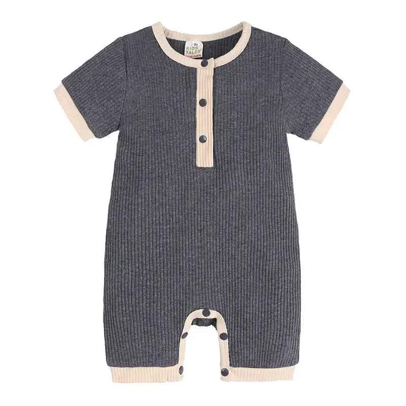 🌞 Cotton-Linen Baby Romper – Breezy Summer Comfort for Boys 3–18 Months 🧺💙 - ThiGui