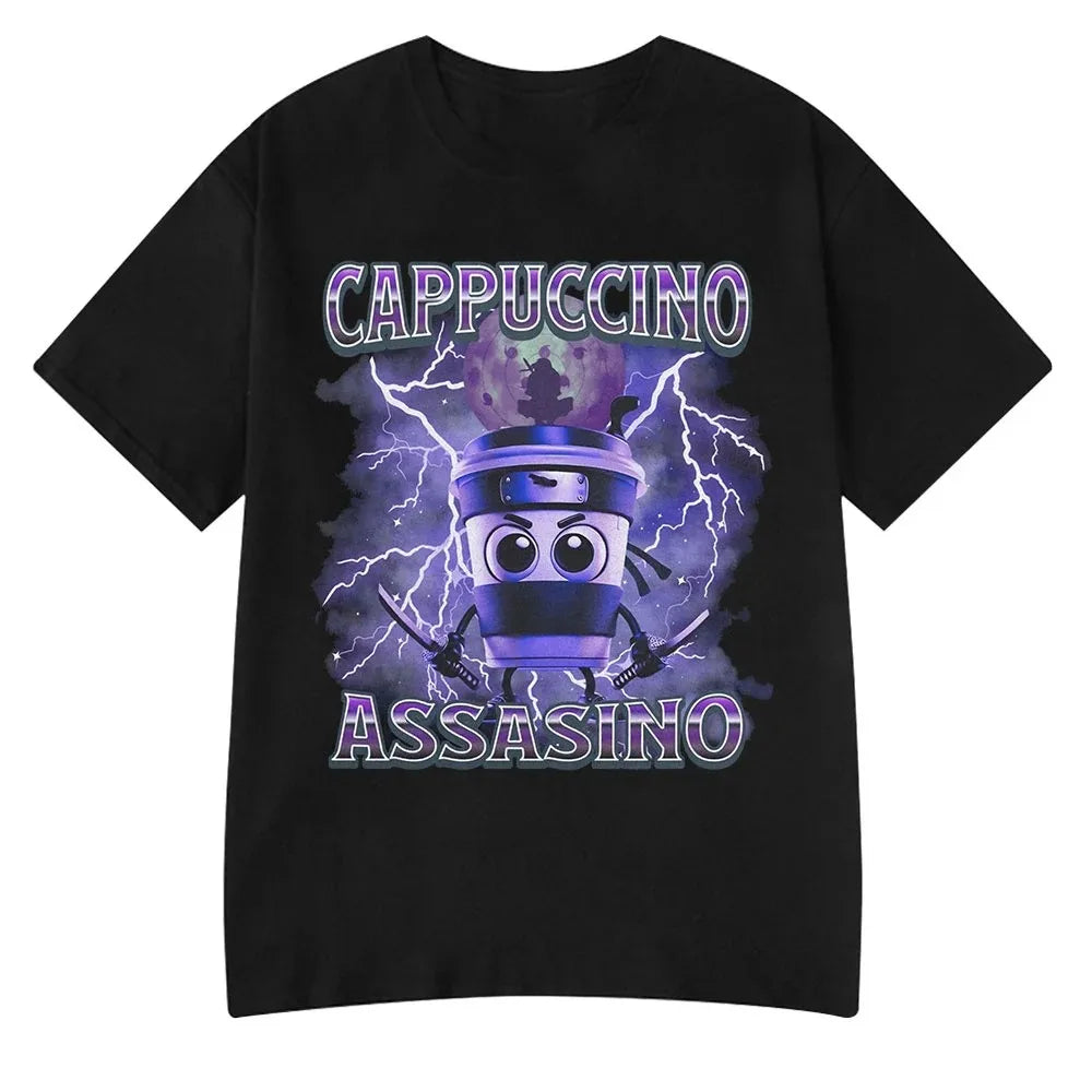 Italian Brainrot Meme Tee 😂🔥 Tralalero Tralala Cotton Y2K T-Shirt - ThiGui