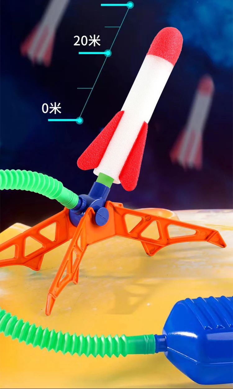 🚀 Sky-High Fun! Air-Powered Rocket Launcher Toy for Kids – Stomp, Jump & Launch 🌈🦶 - ThiGui