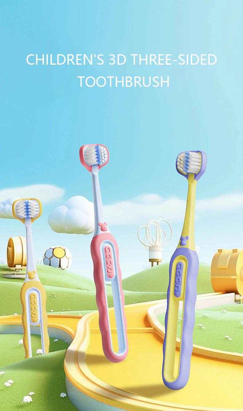 🪥Super Smart 3-Sided Toothbrush – Makes Brushing Easy & Fun for Kids Aged 3–12! - ThiGui