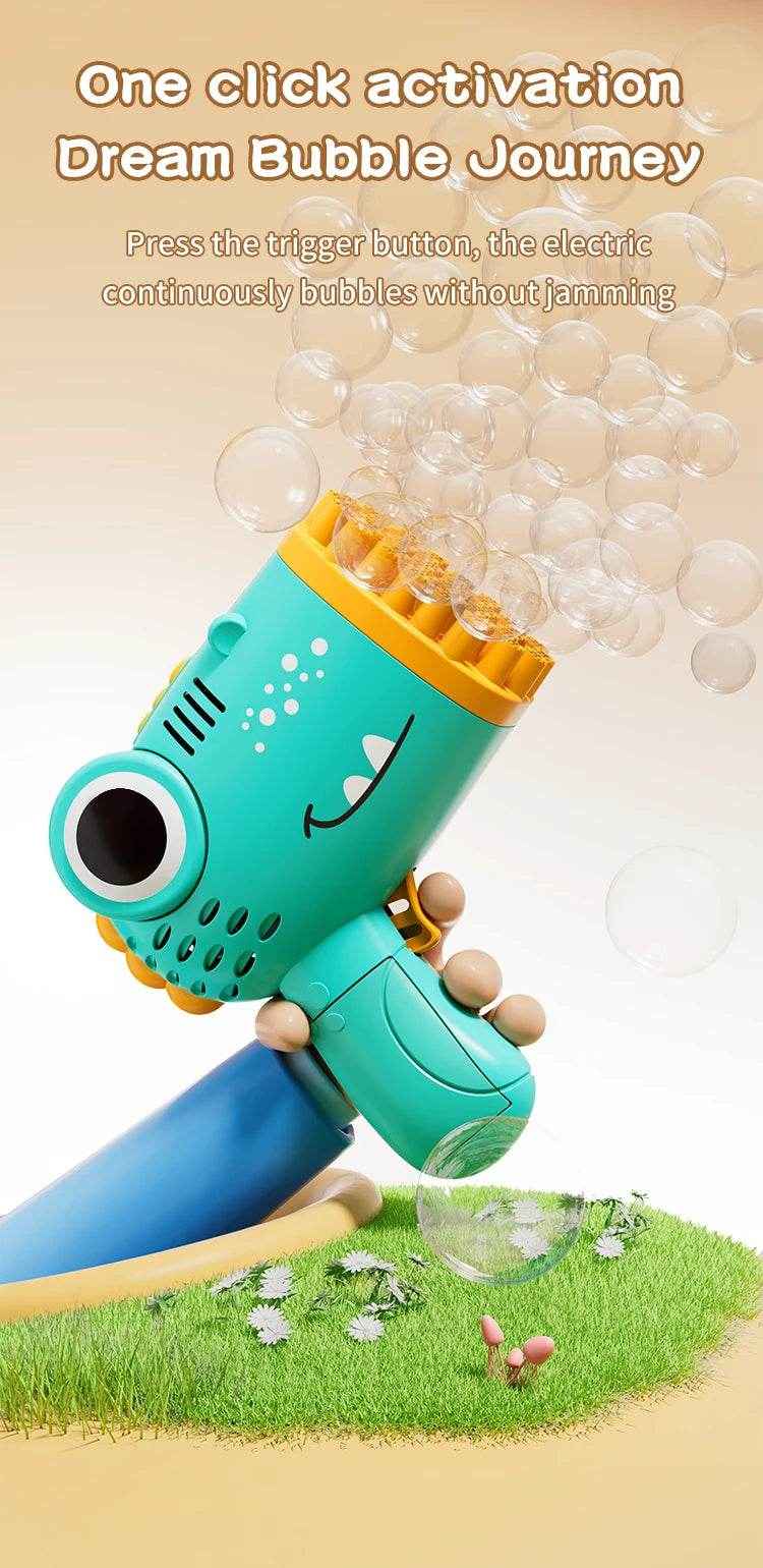 🦖Roaring Fun Bubble Blaster – 40-Hole Dino Bubble Gun for Endless Outdoor Play! - ThiGui