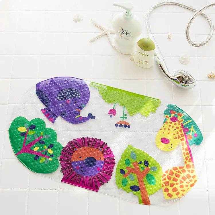 🐾 Safe, Sweet & Splash-Ready – Cartoon Suction Bath Mat for Kids Who Love Bathtime Fun! - ThiGui
