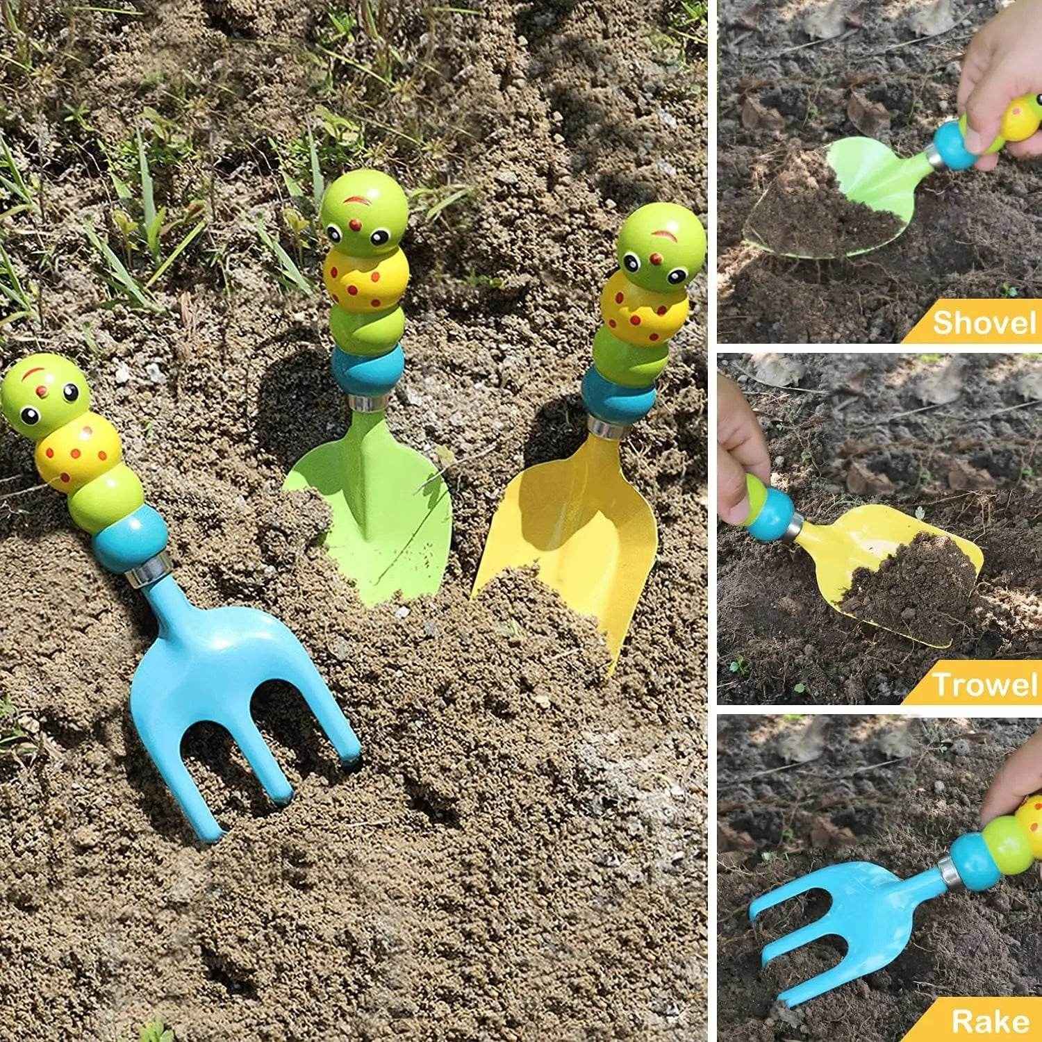 🌼 Dig, Plant & Play! Colourful Garden Tools Set for Little Green-Thumbs - ThiGui