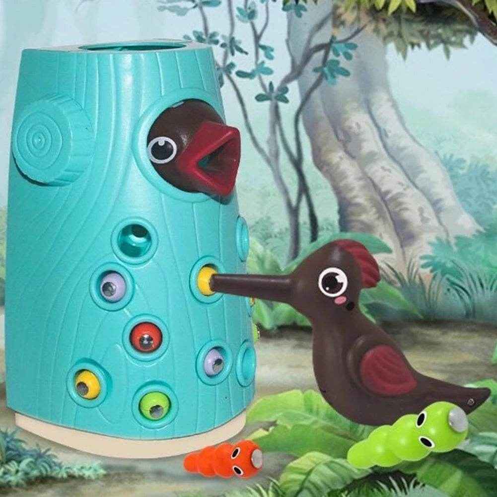🐥Peck, Catch, and Learn – The Adorable Magnetic Woodpecker Game for Busy Little Hands! - ThiGui